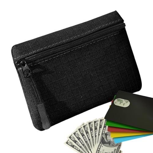 Small Change Purse - Durable Oxford Cloth, Zip Keychain Wallet, Compact Coin Pouch, Portable Toiletry Makeup Storage | Tactical 
