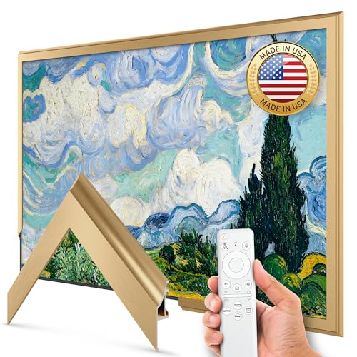 Moldura de TV Deco de liga dourada pálida de 32 polegadas - compatível apenas com TVs Samsung The Frame (serve para 2021-2026, LS03A, LS03B, LS03C, LS03D, LS03FA)