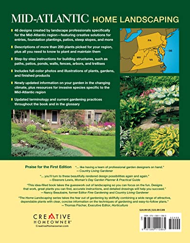 Mid-Atlantic Home Landscaping, 4th Edition: 46 Landscape Designs with 200+ Plants & Flowers for Your Region (Creative Homeowner) Ideas, Plans, and Outdoor DIY for DE, MD, PA, NJ, NY, VA, and WV - Image 2