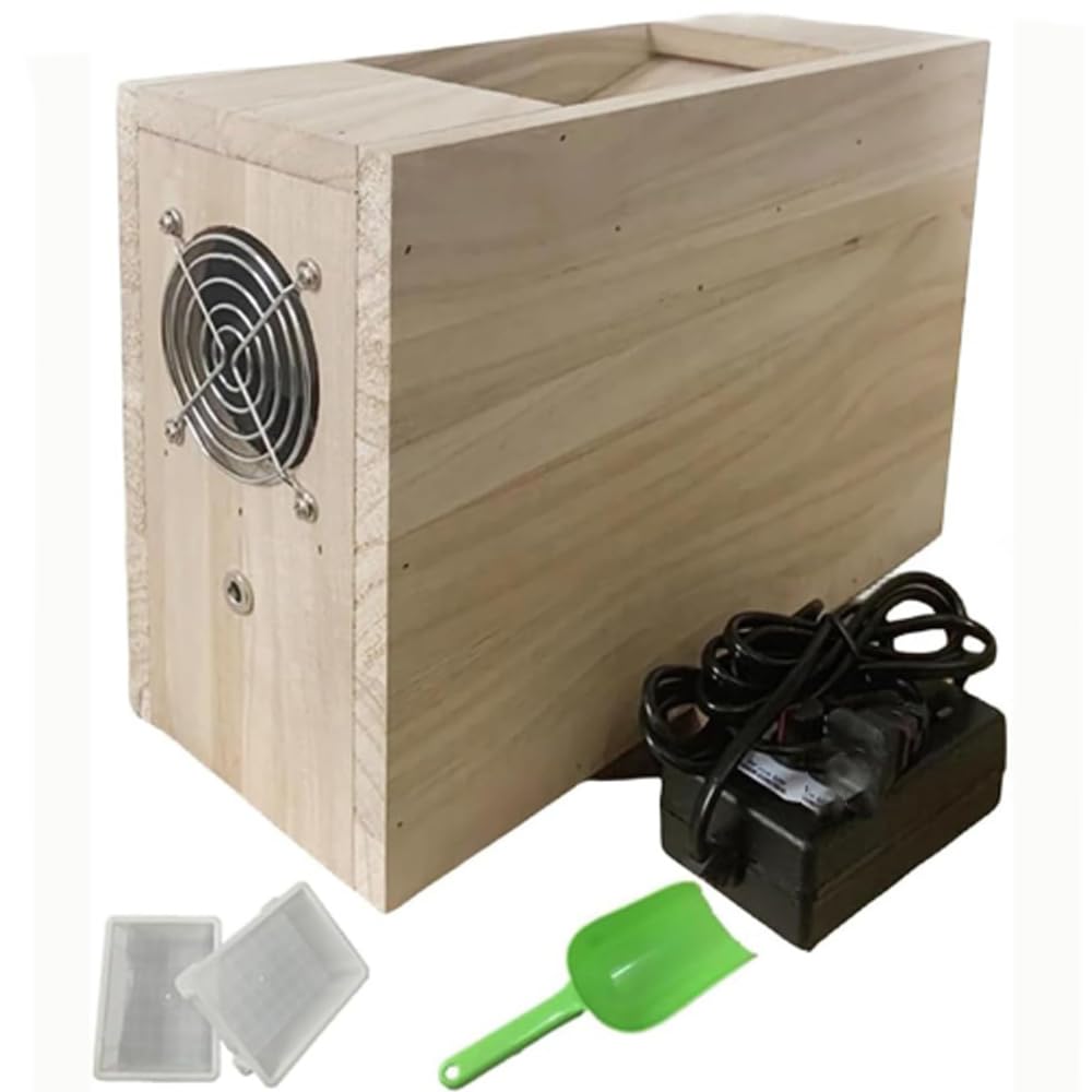 Limpiador eléctrico de granos y semillas, separador de casco de madera maciza con ventilador de velocidad continua para mijo, arroz, cereales, frijoles, semillas de girasol