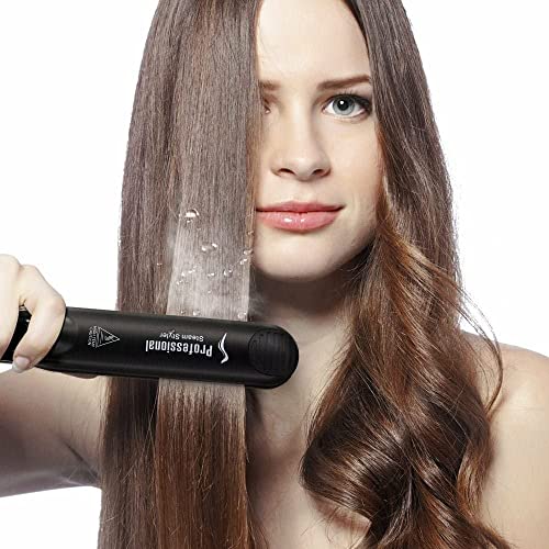 Plancha de pelo 2 en 1 con vapor y placas cerámicas miniatura 5