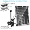 Solar Fountain Pump Outdoor, 15W Solar Water Pump with 360GPH Flow Powered Pump Adjustable, Solar Water Pump Kits with 7 Water Styles for Garden Fish Pond Pool Hydroponics Bird Bath
