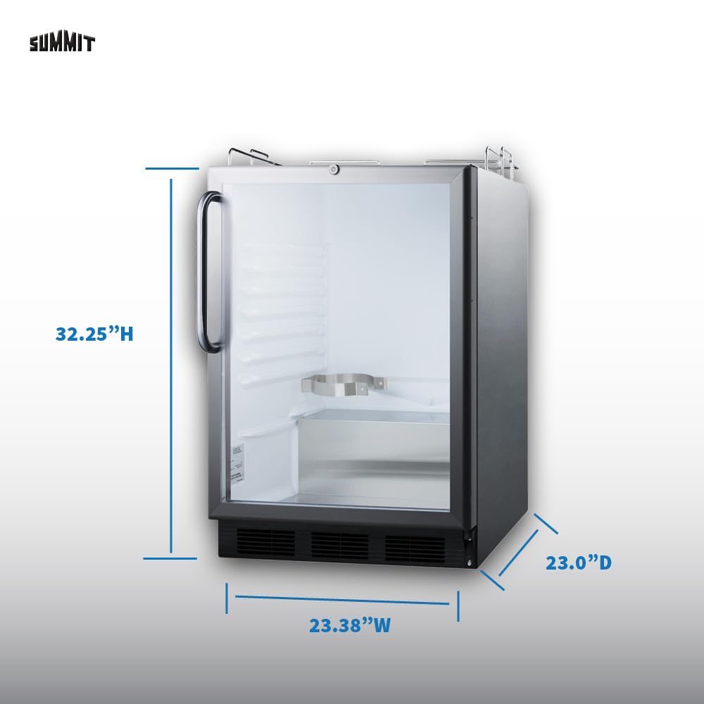 Summit 24" Undercounter Kegerator, ADA-Compliant, Glass Door- Sbc56gbinkcssada on Fridge.com - View 2