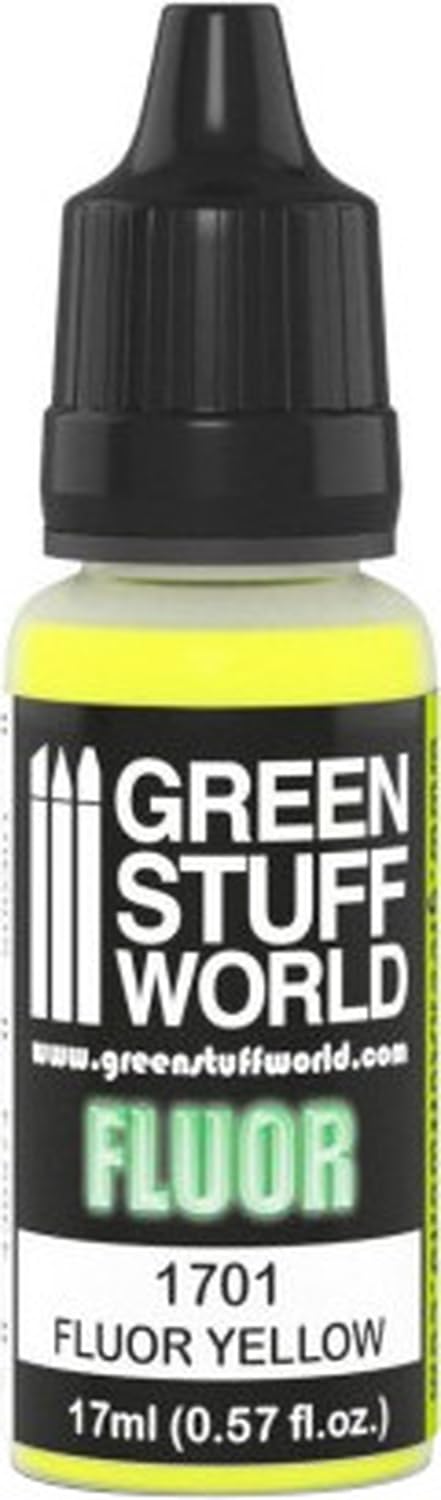 Green Stuff World Yellow Fluor Model Paint 17ml 1701