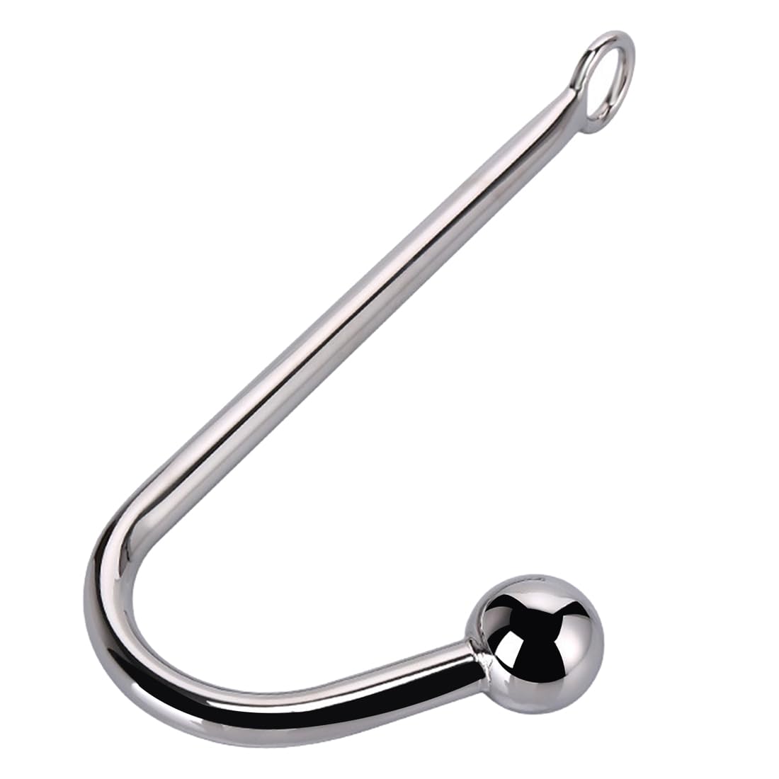 Metal Anal Hook Butt Plug with Smooth Ball Anal Plug Butt Plug Prostate Massage Fetish Bondage Hook Sex