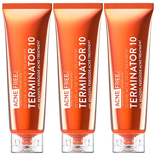 Acne Free Terminator 10 Acne Spot Treatment With Benzoyl Peroxide 10% Maximum Strength
