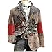 Mens Christmas Jacket Blazer Ugly Winter Blazers Long Sleeve Christmas Outfit Fashion Herringbone Xmas Snowflake Print Coats