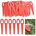 100 Stück Kunststoff Rasentrimmer Klingen, Rasenkantenschneider, Garten Rasentrimmer Ersatzmesser, Akku Trimmer Ersatzklingen für Rasentrimmer Akku Trimmer Messer - Rot