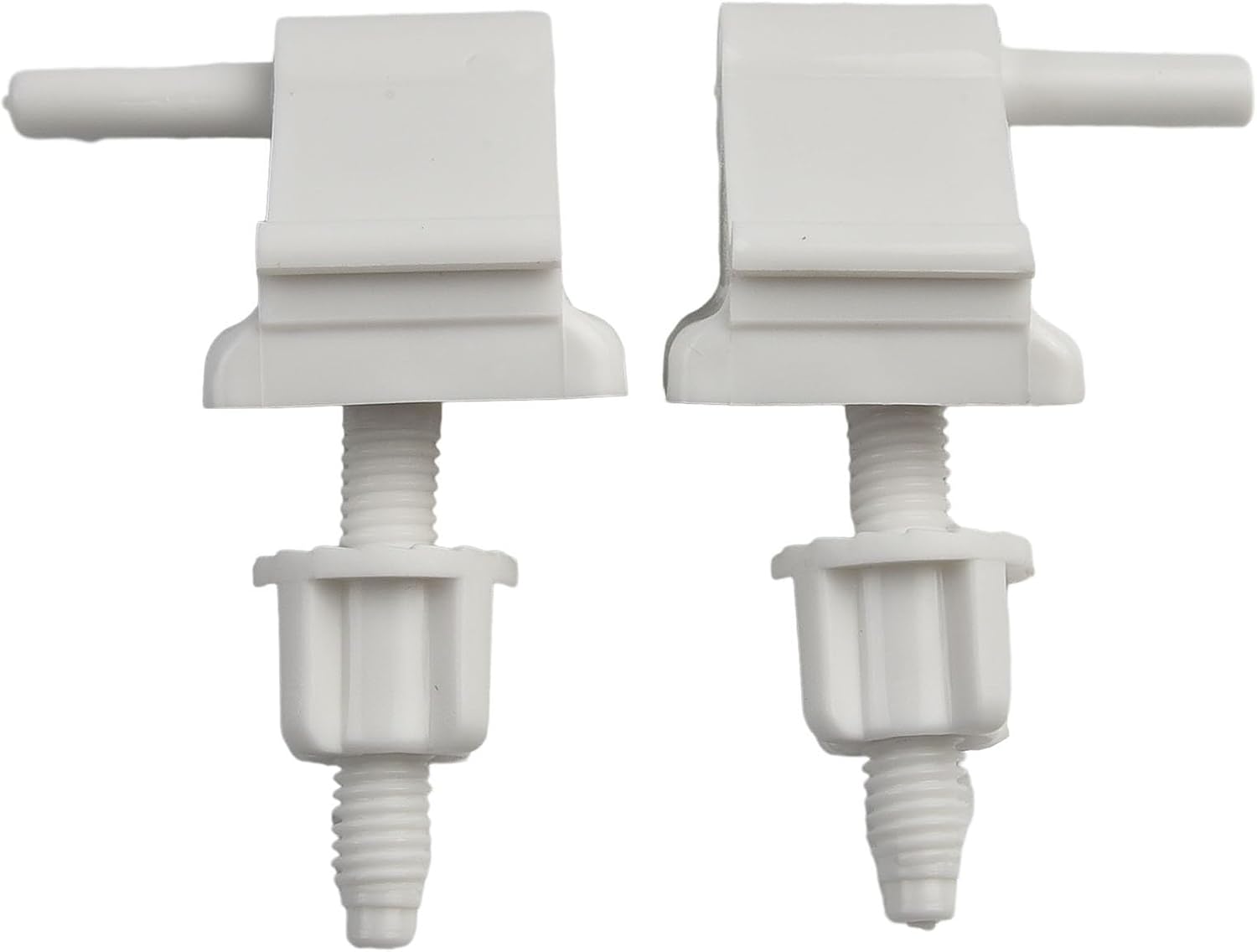 Toilet Seat Hinge Replacement Kit with Installation Hardware, Long-LastingPlastic Toilet Seat Repair Parts for Standard Elongated Bowls, White(white)