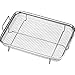 SHOPANTS Edelstahl-Tablett, Crisper Korb, Kochbleche für antihaftbeschichtetes Ofen-Backblech, Backform Set Korb, Air Bratpfanne Grillkorb Backofen Spülmaschinenfest ölfrei Silber