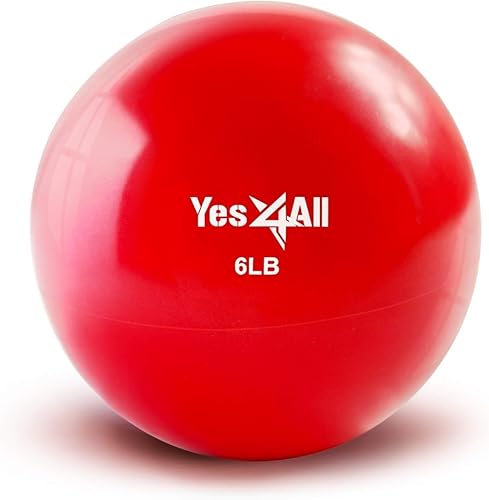 Yes4All - Bolas de tonificación con peso para ejercicio, bolas medicinales suaves para ejercicio, pilates, yoga, equilibrio, flexibilidad, 2-10