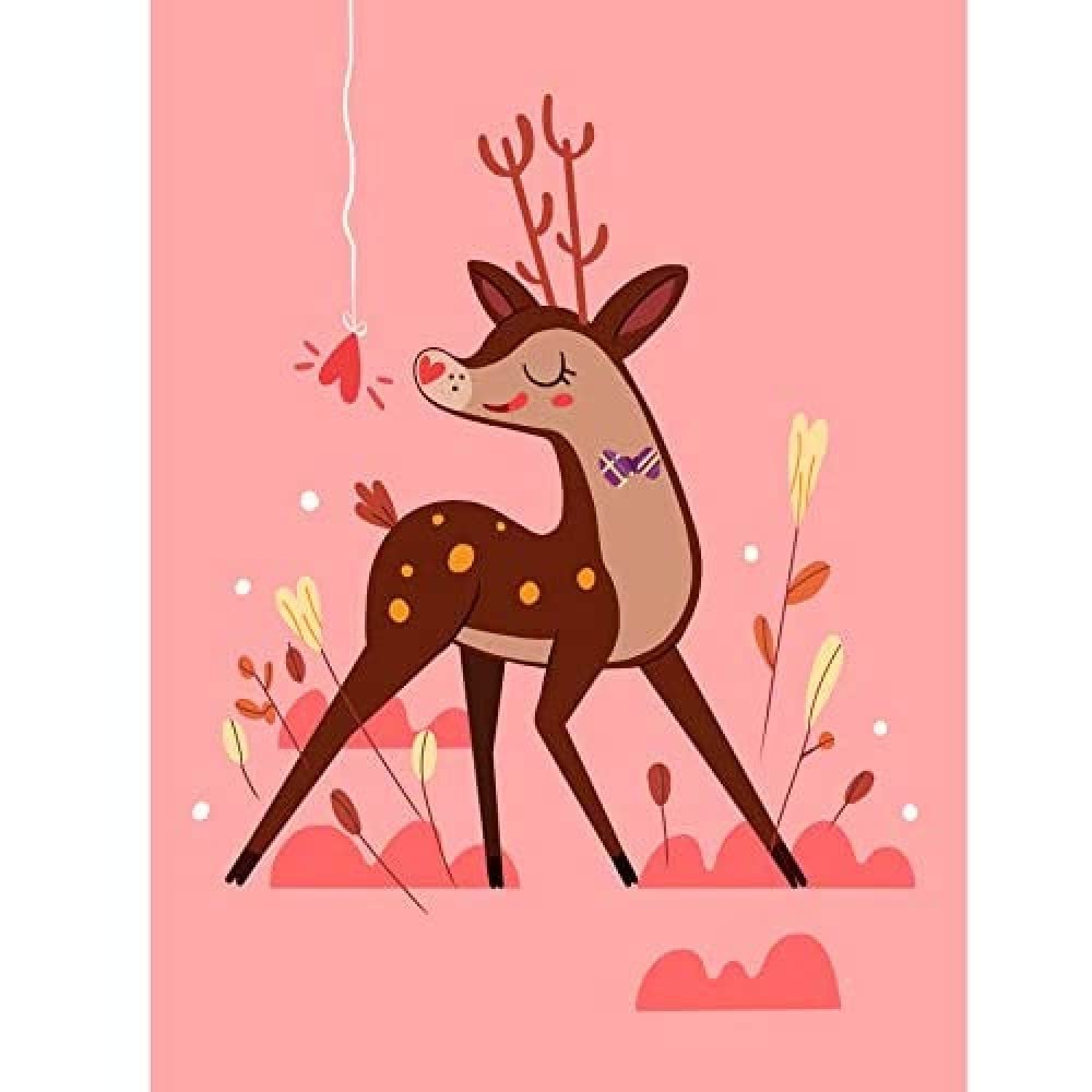 Wee Blue Coo Stag in Love Unframed Art Print Poster Wall Decor 12x16 inch