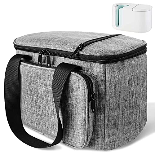 Easydiy Carrying Case Compatible with Cricut Mug Press Machine, Portable Lightweight Travel Tote Bag for Joy Machine, Tote Storage Organizer with Multiple Pockets for Accessories and Tools, Grey