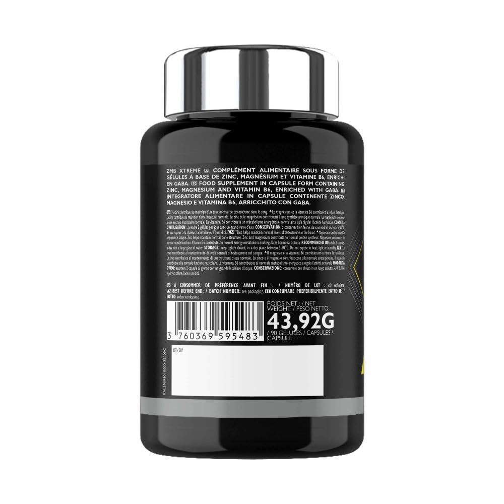 Superset Nutrition | Zmb Xtreme (90 Caps) | ZMB | Complexe de zinc, magnésium et B6 enrichi en GABA