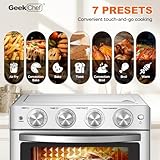 Geek Chef Air Fryer Oven 26 QT, Big Air Fryer, Toast Oven with Bake, Roast, Pizza, Easy to Use & Clean, 6 Slice Toast, Stainless Steel