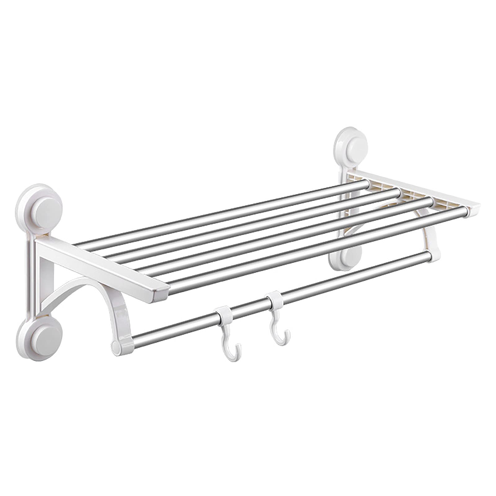 Toallero de baño de cocina de acero inoxidable con estante de pared sin taladros