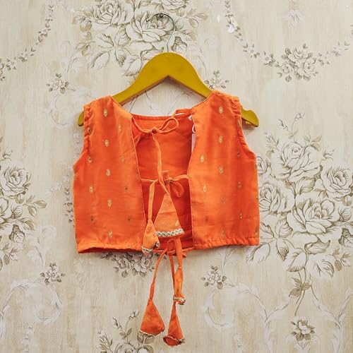 Image of Kids Traditional Lehenga Choli Set with Embroidered Pink Choli & Dupatta