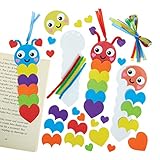 Baker Ross FX455 Caterpillar Rainbow Love Heart Bookmark...