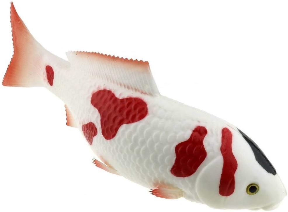 Gresorth 35 cm Fake Big Carp Decoration Artificial Fish Wall Hanging Lifelike Animal Toy for Home Kitchen Shop Restaurant Christmas Show - White