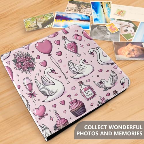 Álbum de fotos adhesivo DIY Scrapbook FLildon con cubierta de cuero PU, 3 anillas, 40 páginas, tamaño externo 11.8 x 11.2 pulgadas miniatura 5