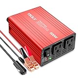 YSOLX 600W Power Inverter 12V to 110V, DC to AC Car Inverter with 65W USB-C/USB-Fast Charging(24W)/Dual AC Outlet,Fast Car Charger Adapter for Phone/Laptop/Road Trip/Camping(Updated)