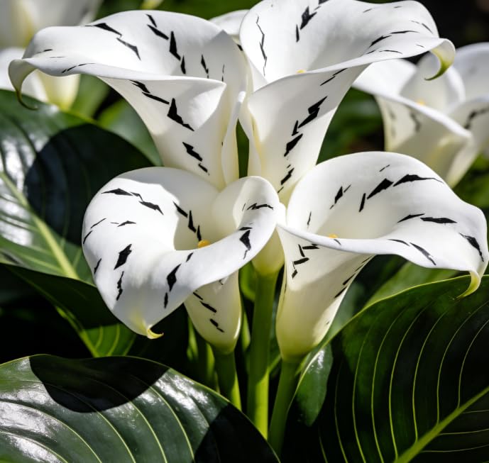 Rare and Robust Calla Lily Bulbs - Perfect for Weddings, Potted Plants, Gardens, and Floral Arrangement Hardy Perennial, Excellent Display-4 Bulbs-J