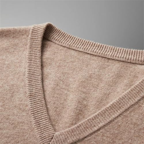 Men's Fall Winter Sweater Vest - Sleeveless, V-Neck, Pullover, Merino Wool, Solid Color4