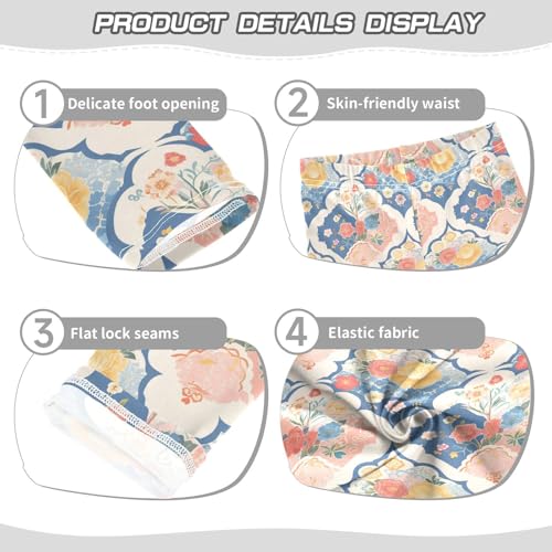 Seamless Asian Traditional Patterns Kids Baby Girls Leggings Comfortable High Waisted Leg Yoga Pants Sports3