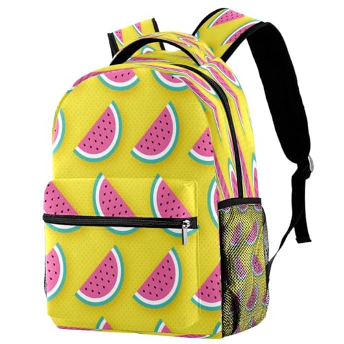 Sac à dos d'école pastèque jaune 29x20x40cm pour ados et filles