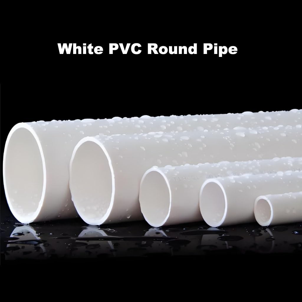 Tubo redondo rígido de PVC, Tubo redondo rígido de plástico drenaje PVC duro blanco 1 metro 20/25/32/40 mm