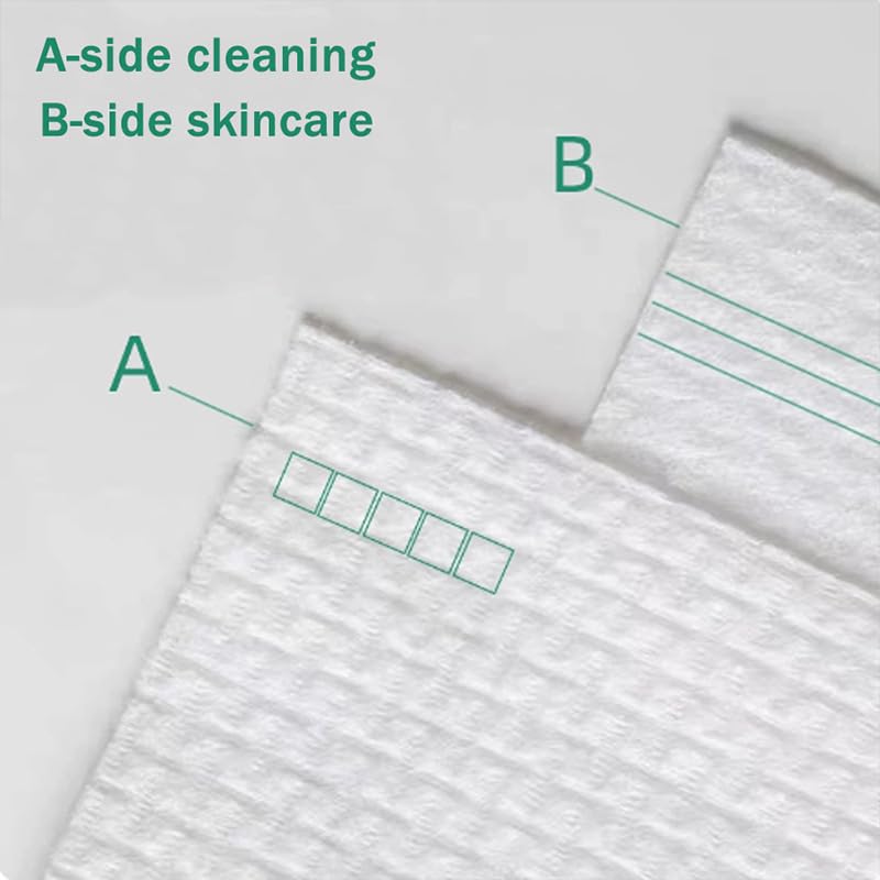 Clean Facial Cloth XL Facial Towels, Ultra Soft Plant Fibre Face Towels, Durable Disposable Cleansing Cloths for Makeup Removal and Skincare