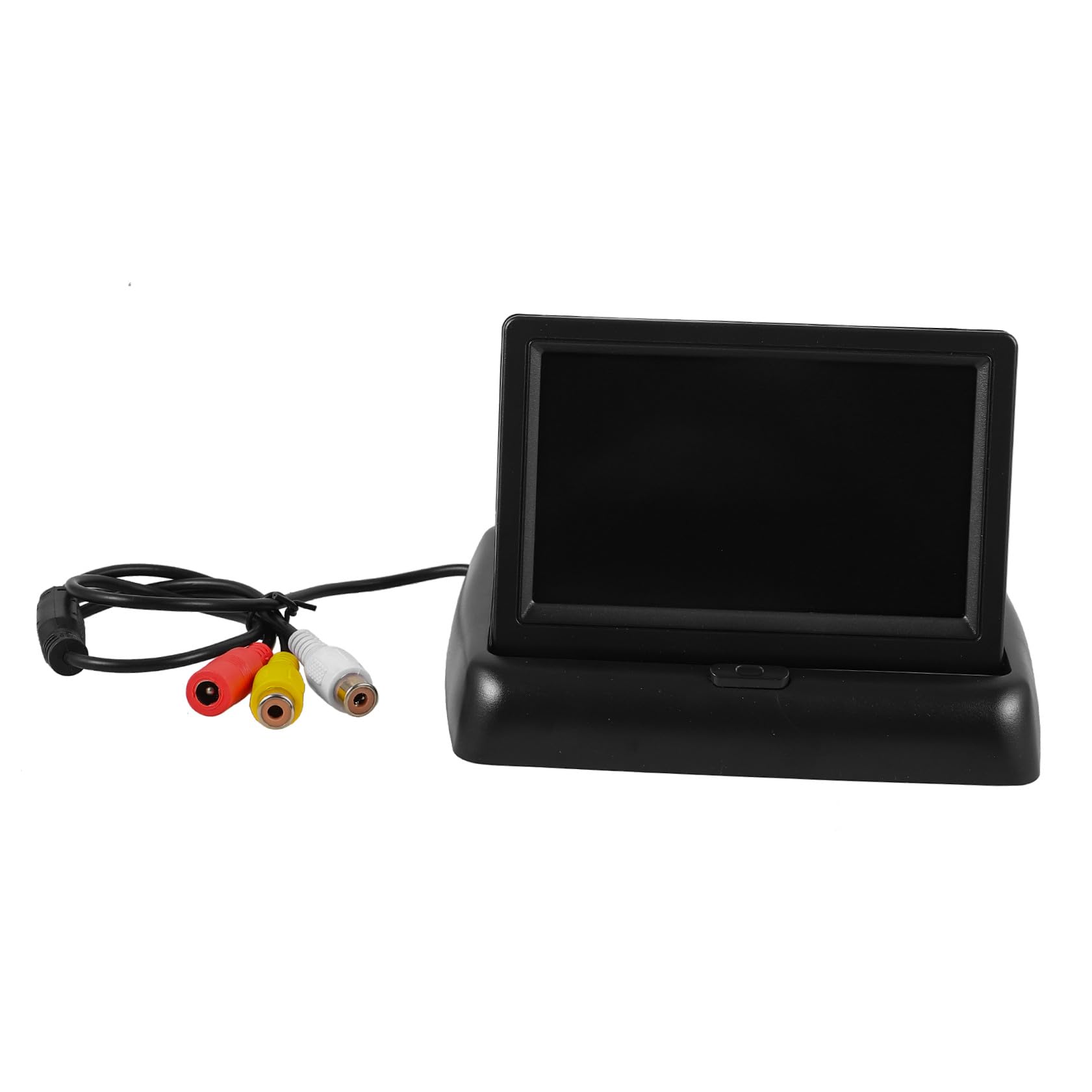 Monitor Retromarcia Auto Pieghevole Alta Definizione 12v 24v in Abs Nero