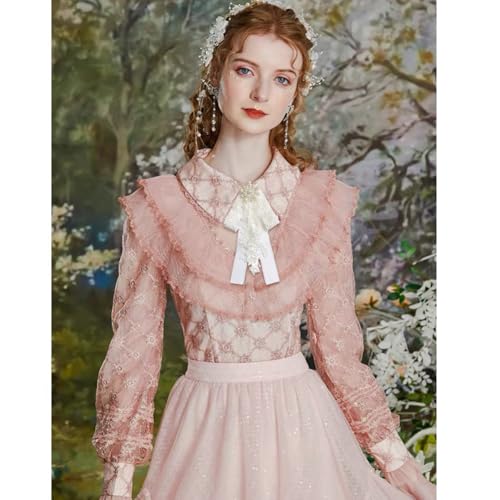 Image of Lace Ribbon Bow Tie Brooch Rhinestone Pearl Necktie for Girl Women Fashion jabot collar brooch pins Pre-Tied Corsage