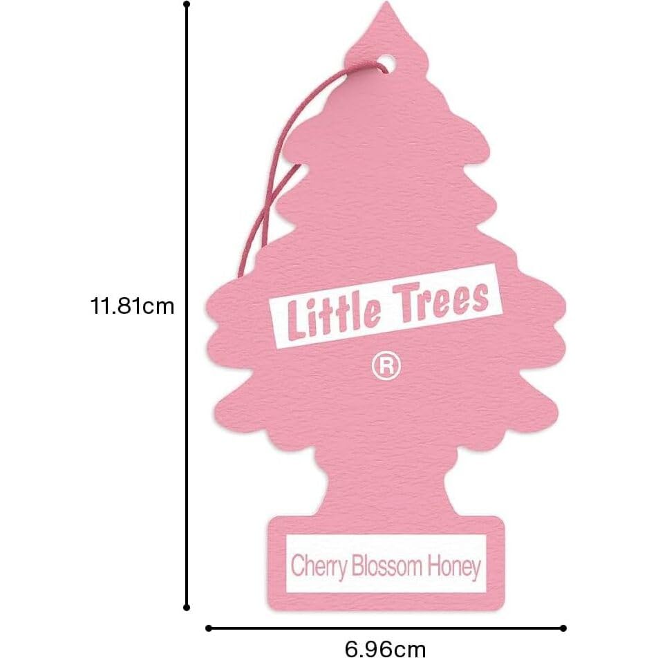 Image of LITTLE TREES Car Air Freshener | Hanging Paper Tree for Home or Car | Cherry Blossom Honey | 6 Pack
