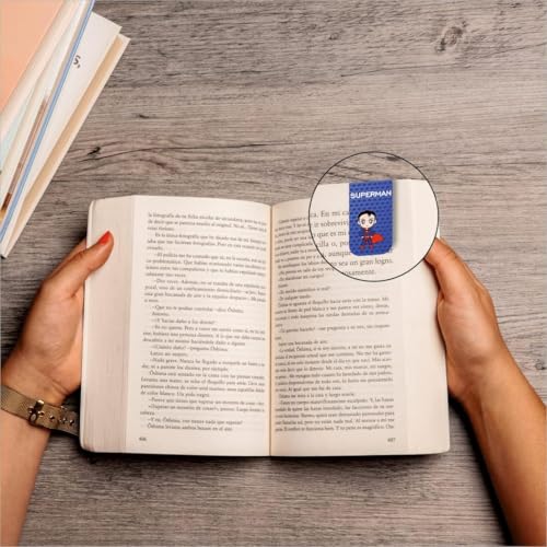 Image of Zesta Magnetic Bookmark Set of 7 | Aesthetic Book Mark for Reading | Cute Anime Bookmarks for Kids, Students | Book Accessories for Novels, Gifts for Readers(Justice League, 9X2.5 Cms)