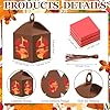 Yaomiao 16 Sets Thanksgiving Day Crafts Fall Acorn Tissue Paper Crafts Kit Fall Lanterns Bulk Autumn DIY Acorn Thanksgiving Kit Make Your Own Autumn Harvest Party Art Fun Home Activities #1
