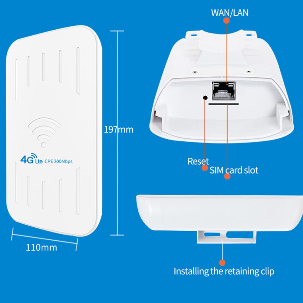 Le Routeur 4G Prend en Charge L'Alimentation POE avec Emplacement pour Carte SIM 300 Mbps 4G CPE (Prise UE)