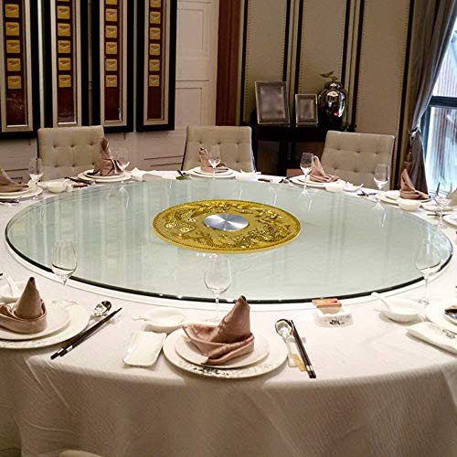 GSKD Lazy Susan For Dining Table Swivel Turntable Heavy Duty Tempered Glass Serving Plate Round Transparent Rotating Tray 50cm-100cm (20in-39in)