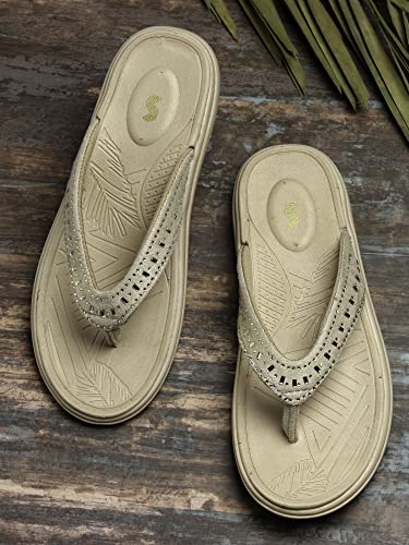 Image of SOLETHREADS PALM | Women slippers | Soft comfortable | Anti Skid | Stylish flip flop slippers for Women