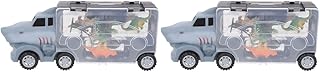 Toyvian Brinquedos Para Crianças 2PCS Truck Dinosaur Truck Truck Truck Toys Toys de Toys Toys Dinosaur Toys Toys Toys Toys Toys Toys Dinossauros Contêiner Brinquedo Para Crianças