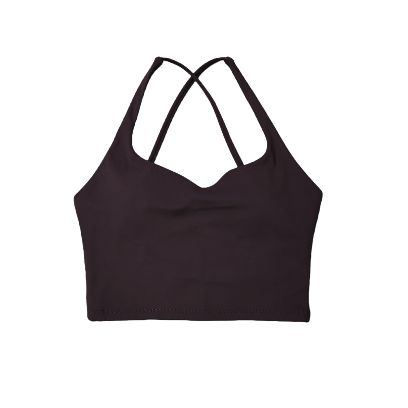 Sujetador Yoga Mujeres Crisscross Back Deportes Crop Top Rápido Seco Almohadillado Tank Gimnasio Correr Entrenamiento De Fitness- Green-l