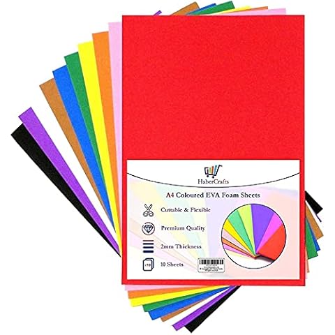 Habercrafts A4 Assorted Colour Foam Sheets thumbnail