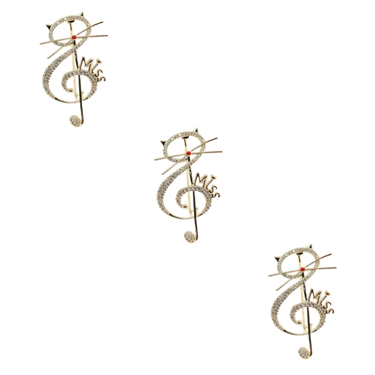 FRCOLOR Spilla Nota Musicale Simpatiche Spille Di Animali Ornamento Di Zirconi Spilla Kawaii Spilla Da Petto Con Nota Musicale Spilla Da Donna Spille Da Donna Zircone D'oro