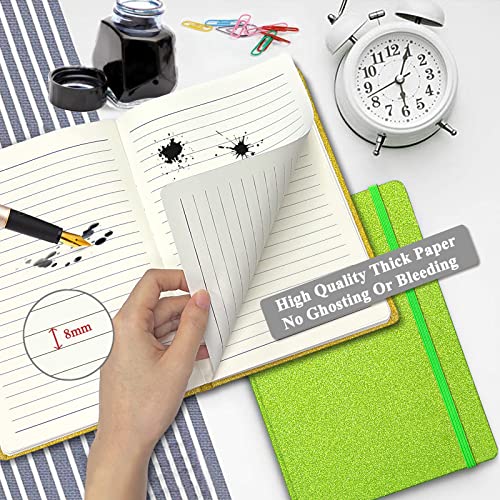GINMLYDA Green Glitter Notebook A5 Hardback - Image 3