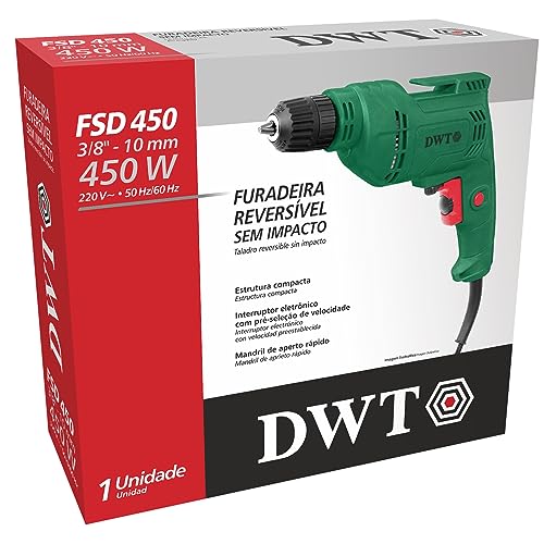 Furadeira 450W Mandril 3/8 Aperto Rápido FSD-450 DWT - 220V