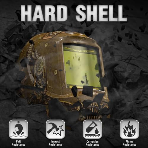 Image of YESWELDER Large View Auto Darkening Welding Helmet, Blue Light Blocking, 1 /1 /1 /1 True Color Solar Powered Welder Hood Mask with 4 Arc Sensors, Wide Shade 3 /5-9 /9-13 for TIG MIG ARC Cut and Grind