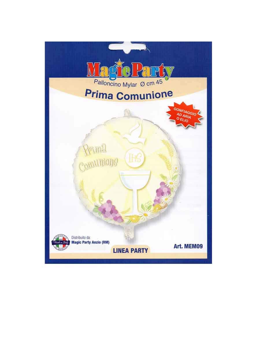 Palloncino mylar Prima Comunione aria elio