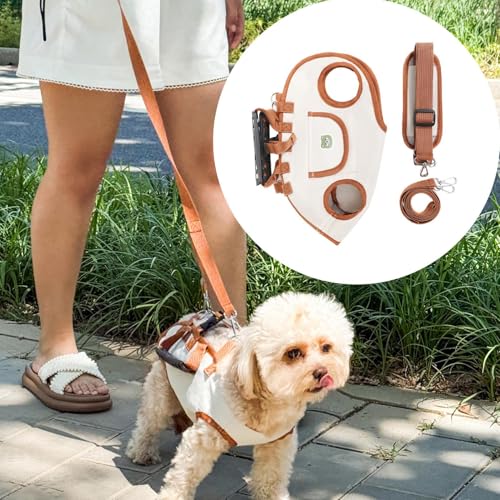 全身型 犬用ハーネス, 小型犬猫用ボディスリング補助ハーネス, 調整可能ベスト型キャリア ペット用品 散歩 旅行 ピクニック ビーチ キャンプ サイクリング アウトドア ロードトリップ