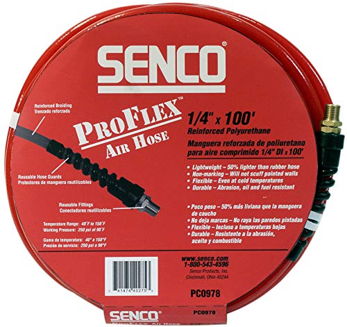 Senco PC0978 1/4-Inch by 100-foot Proflex Air Hose,Red