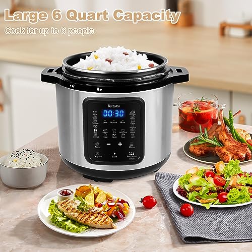 image for Beizuzu Electric Pressure Cooker: 6 Quart 9-in-1 Multi-Functional Buil